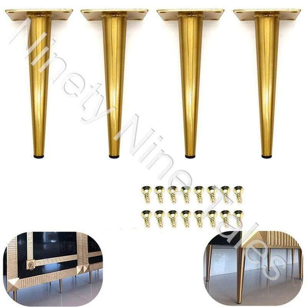 4Pcs/Set 15/20/25/30CM Furniture Cabinet Metal Legs Round Tapered Leg DIY Furnitur Sofa Table Bed Shoe Cabinet Desk Legs