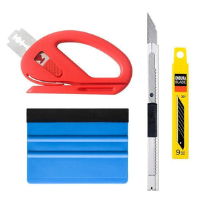 Planet Gates 4pcs/set Car Vinyl Wrap Film Squeegee Scraper Tools Vehicle Sticker Installation Kit Cutter Knife Car Styling Auto Accessories