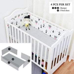 Planet Gates 4pcs set catcus 1 Lovely  Cactus Triangle Baby Gril Crib Bed Bumpers, Fashion Baby Bedding Set Girls Cotton Nursery bedding,130*70cm