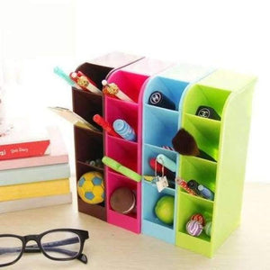 Planet Gates 4PCS/SET Creative Plastic Pen Holder Desk Organizer Multifunction Office Desk Accessories Stationary Organizer