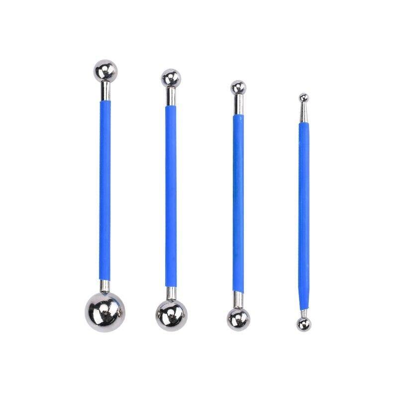 4pcs/set  Double Steel Pressed Ball Tile Grout Repairing Stick Ceramic Floor Grout Glue Gap Scraping Construction Tools