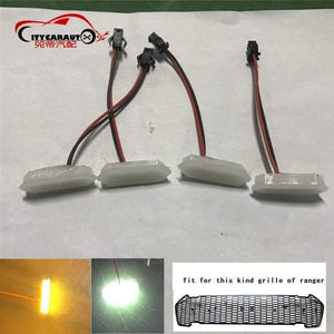 Planet Gates 4pcs/set front racing grille led white yellow led drl fit for ford ranger grill 2015-2017 car