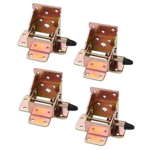 4Pcs/set Iron Locking Folding Table Chair Leg Brackets Hinges for Home Furniture Leg Folding Hinge Bracket Hardware Tool