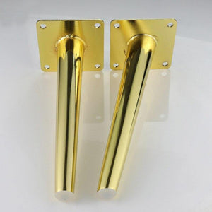 4Pcs/Set Metal Furniture Legs Gold Vertical / Inclined Tube Sofa Feet For TV Cabinet Cabinet Feet Support Furniture Accessories