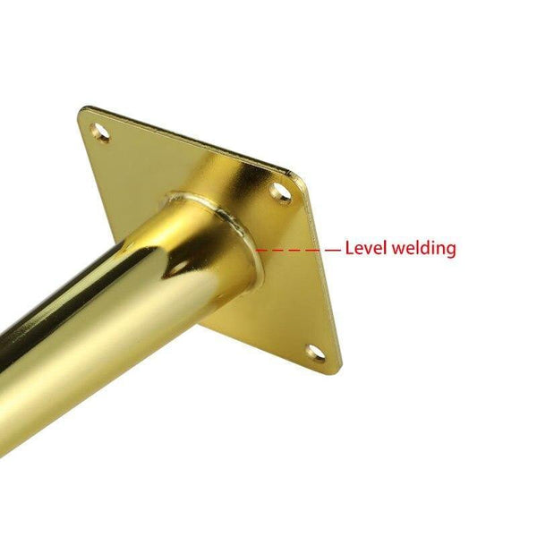 4Pcs/Set Metal Furniture Legs Gold Vertical / Inclined Tube Sofa Feet For TV Cabinet Cabinet Feet Support Furniture Accessories