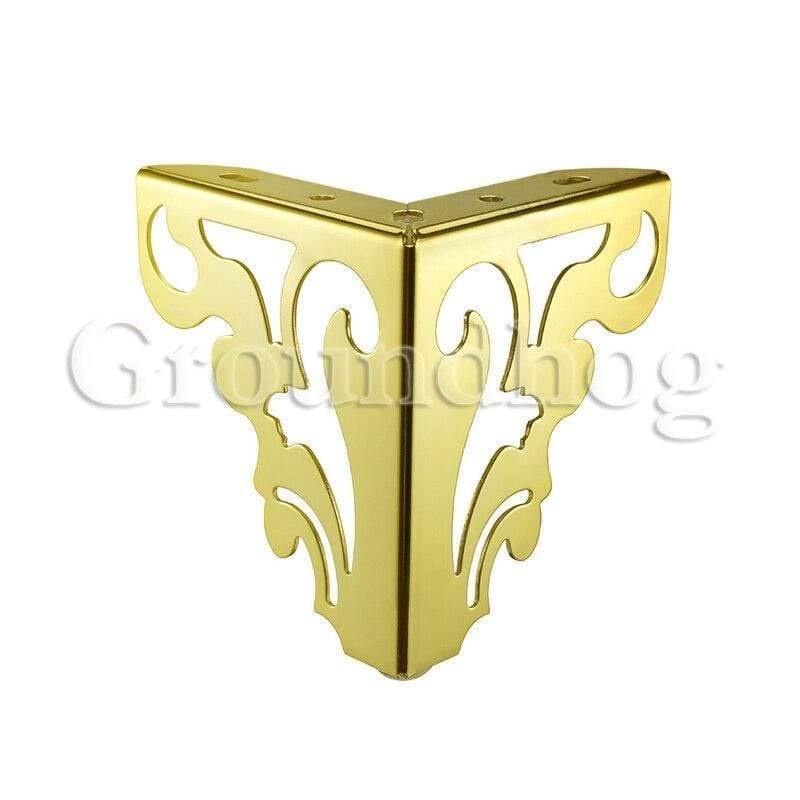 4Pcs/Set Metal Polished Sofa Chair Legs 15/12cm Modern Hollow Patten Table Cabinet Bed Feet Furniture Accessories