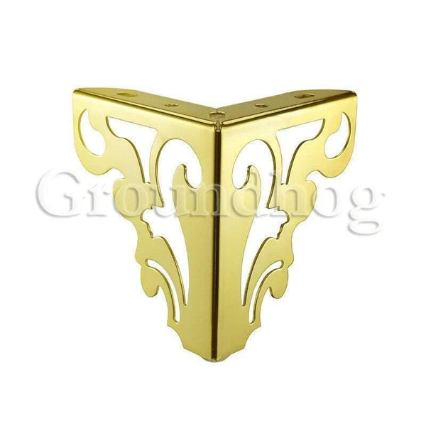 4Pcs/Set Metal Polished Sofa Chair Legs 15/12cm Modern Hollow Patten Table Cabinet Bed Feet Furniture Accessories