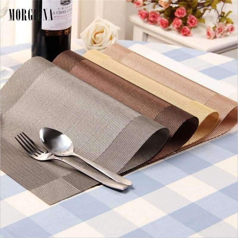 Planet Gates 4Pcs/set Placemats For Table Fashion Pvc Dining Table Mat Disc Pads Bowl Pad Coasters Waterproof Table Accessories