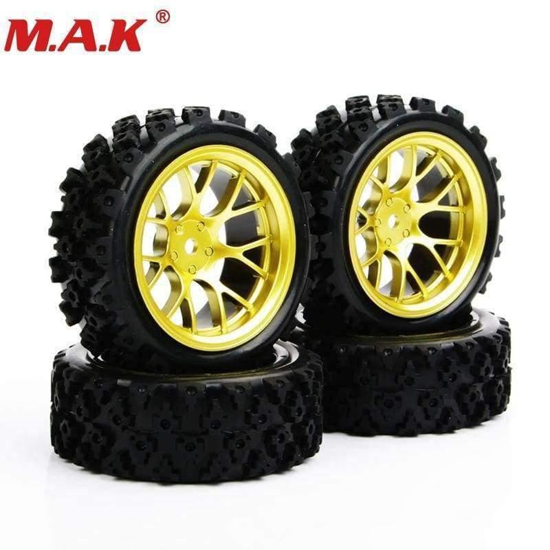 Planet Gates 4pcs/set Racing Off Road Tires 12mm Hex Rubber Tyre Wheel Rim For RC 1:10  Vehicle Toys Accessories