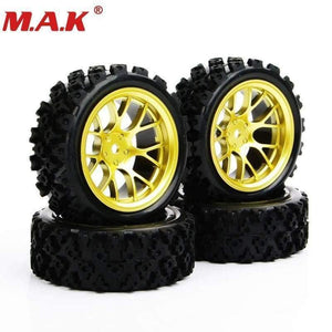 Planet Gates 4pcs/set Racing Off Road Tires 12mm Hex Rubber Tyre Wheel Rim For RC 1:10  Vehicle Toys Accessories