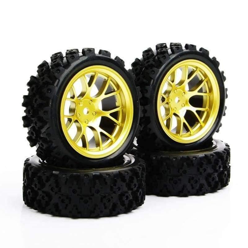 Planet Gates 4pcs/set Racing Off Road Tires 12mm Hex Rubber Tyre Wheel Rim For RC 1:10  Vehicle Toys Accessories