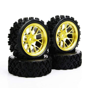 Planet Gates 4pcs/set Racing Off Road Tires 12mm Hex Rubber Tyre Wheel Rim For RC 1:10  Vehicle Toys Accessories