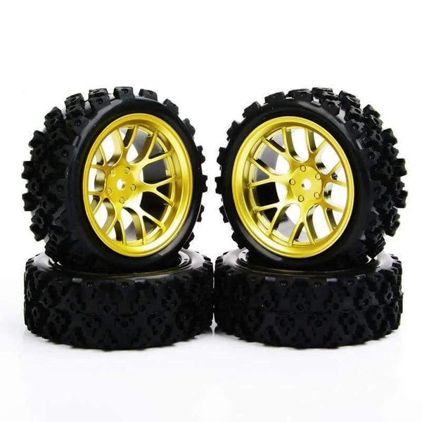 Planet Gates 4pcs/set Racing Off Road Tires 12mm Hex Rubber Tyre Wheel Rim For RC 1:10  Vehicle Toys Accessories