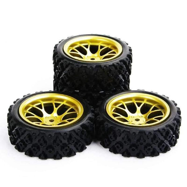 Planet Gates 4pcs/set Racing Off Road Tires 12mm Hex Rubber Tyre Wheel Rim For RC 1:10  Vehicle Toys Accessories