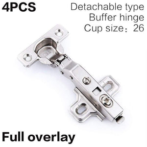 4pcs/set Small Hinges Mini Built-in Damping Hydraulic Buffering Mute Pipe Furniture Display Cabinet 26mm Hinge Cup