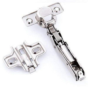 4pcs/set Small Hinges Mini Built-in Damping Hydraulic Buffering Mute Pipe Furniture Display Cabinet 26mm Hinge Cup