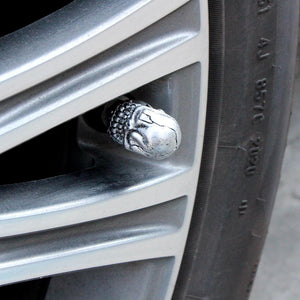 Planet Gates 4Pcs/Set Universal Skull Car Auto Wheel Tire Valve Stem Caps Dust Covers Modified Tire Valve Cap for Car, Motorcycle and Bicycle