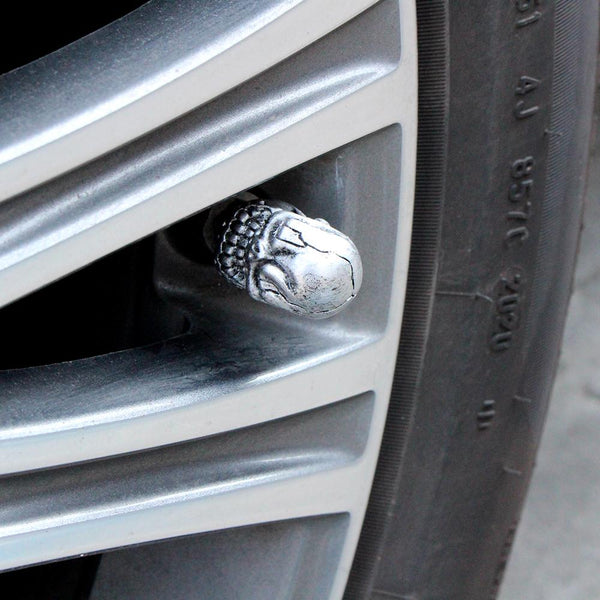 Planet Gates 4Pcs/Set Universal Skull Car Auto Wheel Tire Valve Stem Caps Dust Covers Modified Tire Valve Cap for Car, Motorcycle and Bicycle