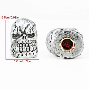 Planet Gates 4Pcs/Set Universal Skull Car Auto Wheel Tire Valve Stem Caps Dust Covers Modified Tire Valve Cap for Car, Motorcycle and Bicycle