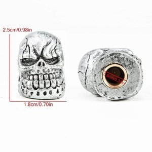 Planet Gates 4Pcs/Set Universal Skull Car Auto Wheel Tire Valve Stem Caps Dust Covers Modified Tire Valve Cap for Car, Motorcycle and Bicycle