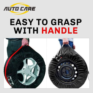 Planet Gates 4Pcs Spare Tire Cover Case Polyester Winter and Summer Car Tires Storage Bag Automobile Tyre Accessories Vehicle Wheel Protector