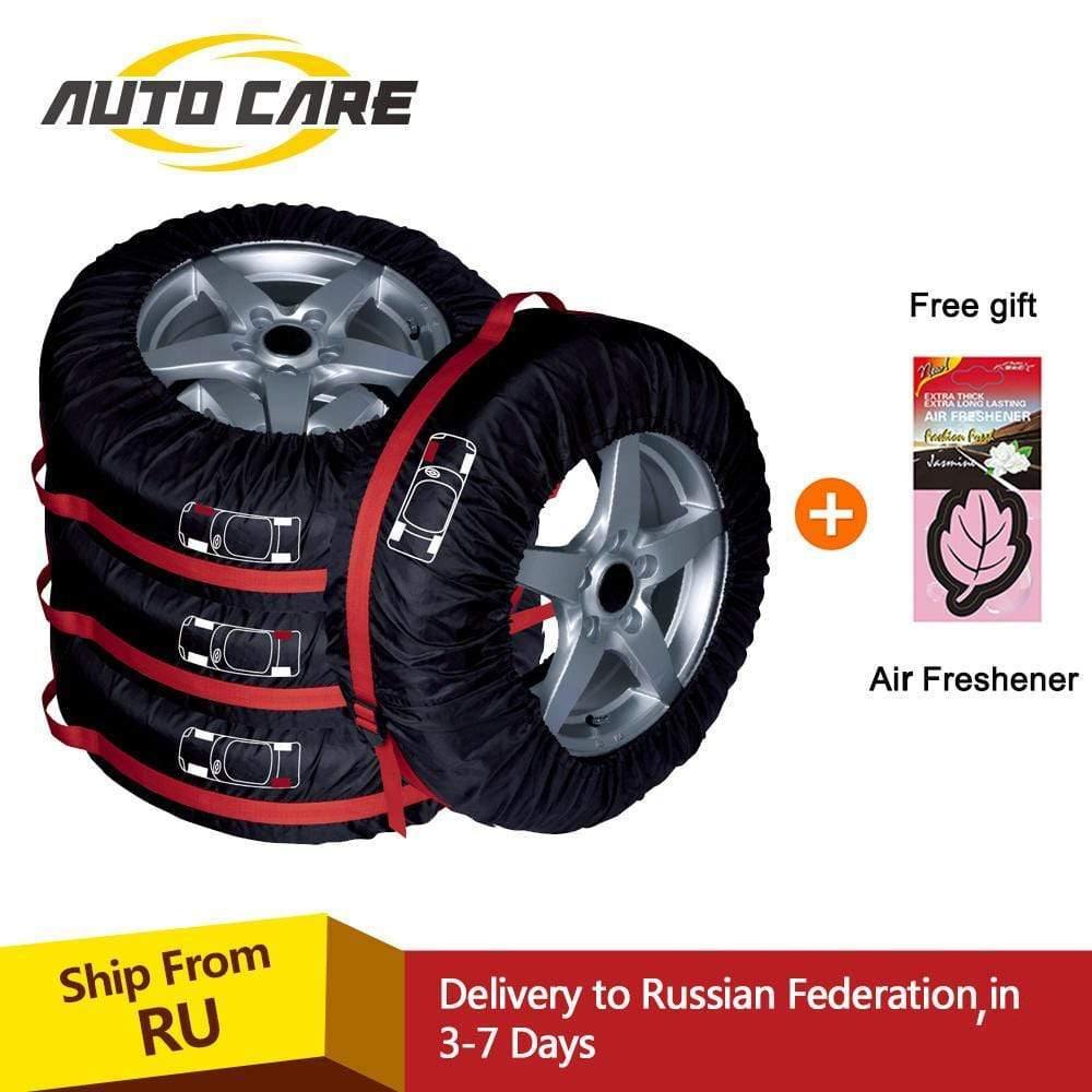4Pcs Spare Tire Cover Case Polyester Winter and Summer Car Tires Storage Bag Automobile Tyre Accessories Vehicle Wheel Protector - Planet Gates
