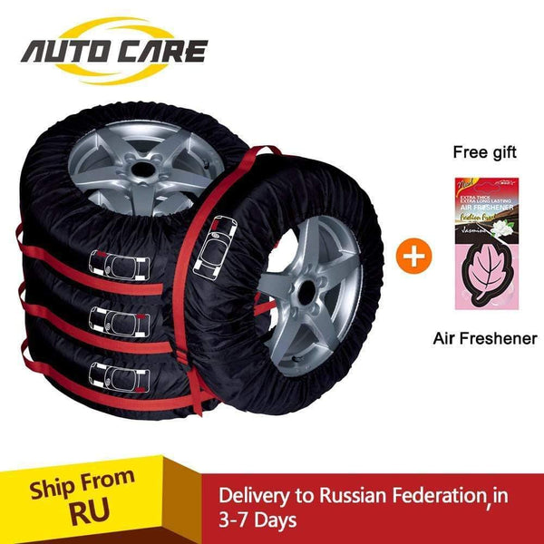 4Pcs Spare Tire Cover Case Polyester Winter and Summer Car Tires Storage Bag Automobile Tyre Accessories Vehicle Wheel Protector - Planet Gates