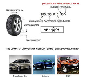 Planet Gates 4Pcs Spare Tire Cover Case Polyester Winter and Summer Car Tires Storage Bag Automobile Tyre Accessories Vehicle Wheel Protector