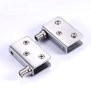 Planet Gates 4pcs Stainless Steel glass hinges for 5-8mm/10-12mm Glass Door Glass Pivot Clamps Door Hinges 4 sizes