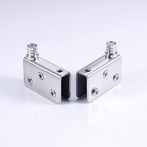 Planet Gates 4pcs Stainless Steel glass hinges for 5-8mm/10-12mm Glass Door Glass Pivot Clamps Door Hinges 4 sizes