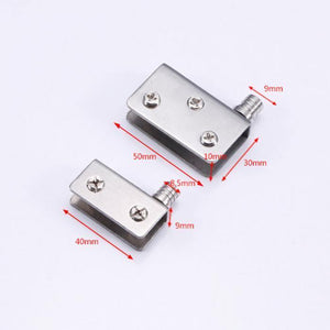 Planet Gates 4pcs Stainless Steel glass hinges for 5-8mm/10-12mm Glass Door Glass Pivot Clamps Door Hinges 4 sizes