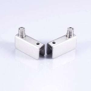 Planet Gates 4pcs Stainless Steel glass hinges for 5-8mm/10-12mm Glass Door Glass Pivot Clamps Door Hinges 4 sizes