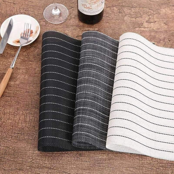 Planet Gates 4pcs Tableware Pad Dining Table Mat Heat Insulation Non-Slip Simple Placemats Disc White Pads Bowl Coaster Kitchen Accessories