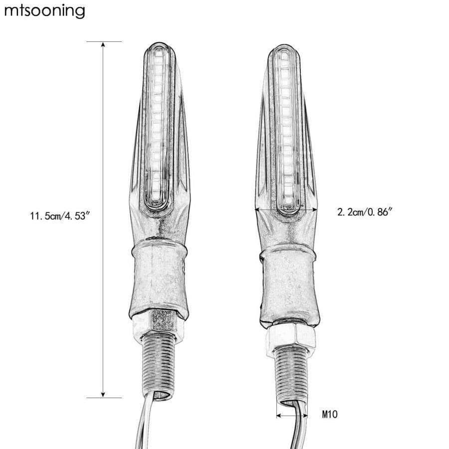 Planet Gates 4Pcs Universal Water Flowing Motorcycle Turn Signal Indicator Lights Bulbs 12V 15LED Newest Amber And White Led light