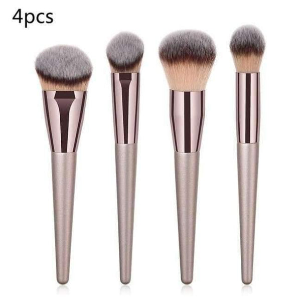Planet Gates 4pcs1 Champagne Makeup Brushes Set For Foundation Powder Blush Eyeshadow Concealer Large Make Up Brush Cosmetics Beauty Tool 25