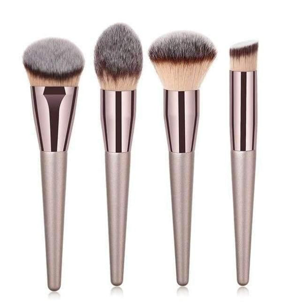 Planet Gates 4pcs2 Champagne Makeup Brushes Set For Foundation Powder Blush Eyeshadow Concealer Large Make Up Brush Cosmetics Beauty Tool 25