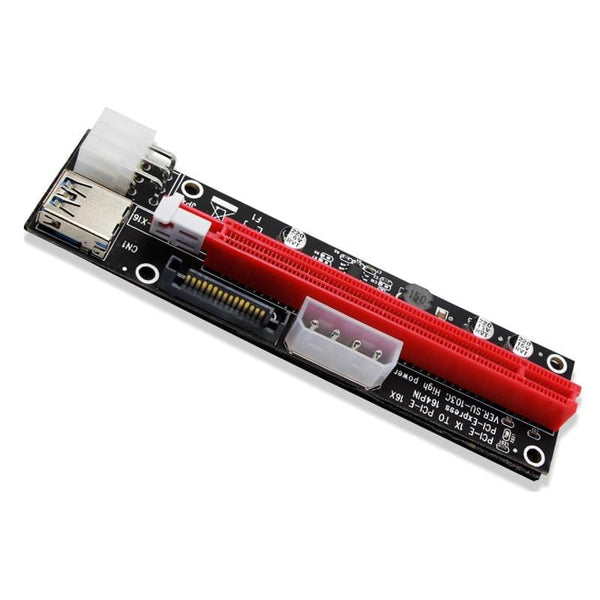 Planet Gates 4pin 6pin SATA Power PCI Express 16X Slot Riser Card USB 3.0 PCI-E PCI-Express 1x to 16x PCIE Riser for Bitcoin BTC Miner Mining