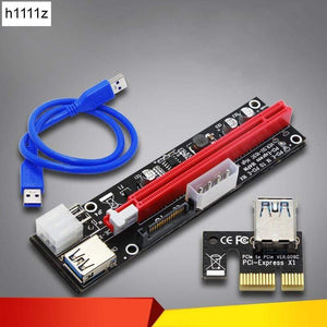 Planet Gates 4pin 6pin SATA Power PCI Express 16X Slot Riser Card USB 3.0 PCI-E PCI-Express 1x to 16x PCIE Riser for Bitcoin BTC Miner Mining