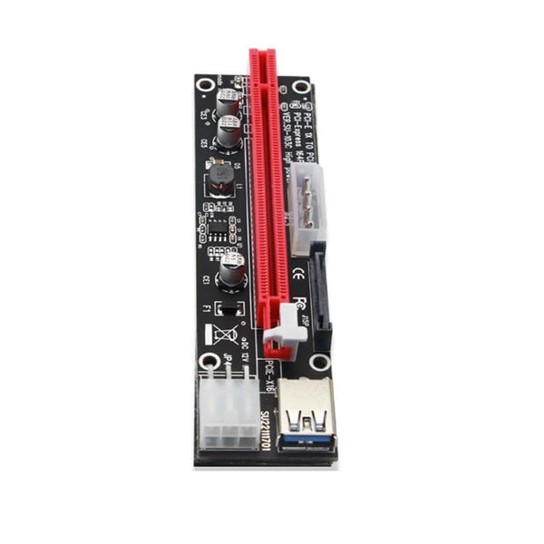Planet Gates 4pin 6pin SATA Power PCI Express 16X Slot Riser Card USB 3.0 PCI-E PCI-Express 1x to 16x PCIE Riser for Bitcoin BTC Miner Mining