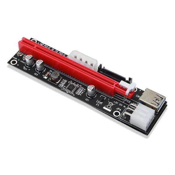 Planet Gates 4pin 6pin SATA Power PCI Express 16X Slot Riser Card USB 3.0 PCI-E PCI-Express 1x to 16x PCIE Riser for Bitcoin BTC Miner Mining