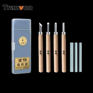 Planet Gates 4Psc TRANVON 4/6/10/12pcs grinds Professional Carving Knife Wood DIY Hand Chisels Knife Craft Tools Set Sculpture Tools QF-A0167