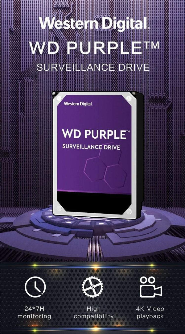 Planet Gates 4TB HDD Surveillance Hard Disk Drive - 5400 RPM Class SATA 6 Gb/s 64MB Cache 3.5 Inch - WD40EJRX camera ip