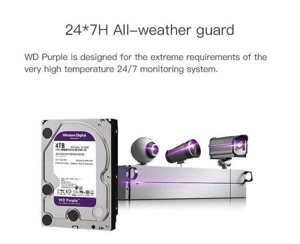 Planet Gates 4TB HDD Surveillance Hard Disk Drive - 5400 RPM Class SATA 6 Gb/s 64MB Cache 3.5 Inch - WD40EJRX camera ip