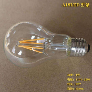 Planet Gates 4w Lampada Bombilla Vintage Edison Bulb Light 4W/6W/8W A19 E27 220V LED Retro Lamp Lampara Incandescent Carbon Filament Bulb