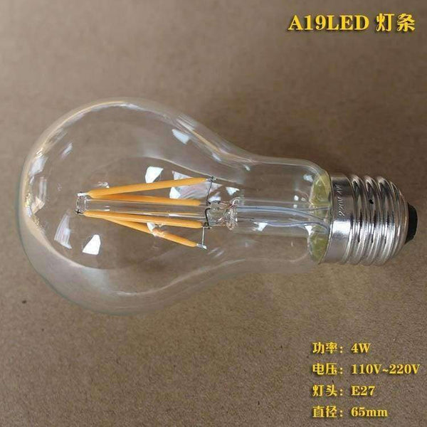 Planet Gates 4w Lampada Bombilla Vintage Edison Bulb Light 4W/6W/8W A19 E27 220V LED Retro Lamp Lampara Incandescent Carbon Filament Bulb