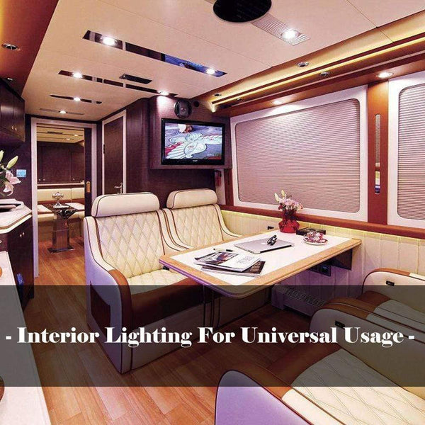 Planet Gates 4x 12V Interior LED Spot Light Warm Light For Camper Van Caravan Motorhome Lamp