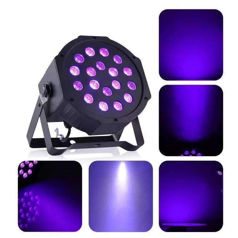 Planet Gates 4X Lot Rasha Stage Light 18*3W UV Ultra Voliet LED Par Light DJ Bar Par Can DMX Disco Light Purple LED LightPar Projector