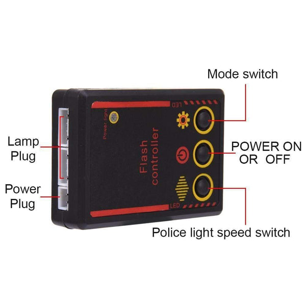 Planet Gates 4X4 LED Strobe Warning Police Light Wireless Remote For Car Truck Emergency DRL Day Running Ambulance Firemen Light
