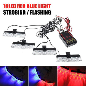 Planet Gates 4X4 LED Strobe Warning Police Light Wireless Remote For Car Truck Emergency DRL Day Running Ambulance Firemen Light
