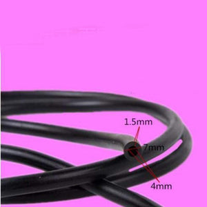 3 X 6mm / 4 X 7mm Black Epdm Rubber Auto Wipers Water Pipe Water Spray Nozzle Connecting Tube Rubber Hose For Car
